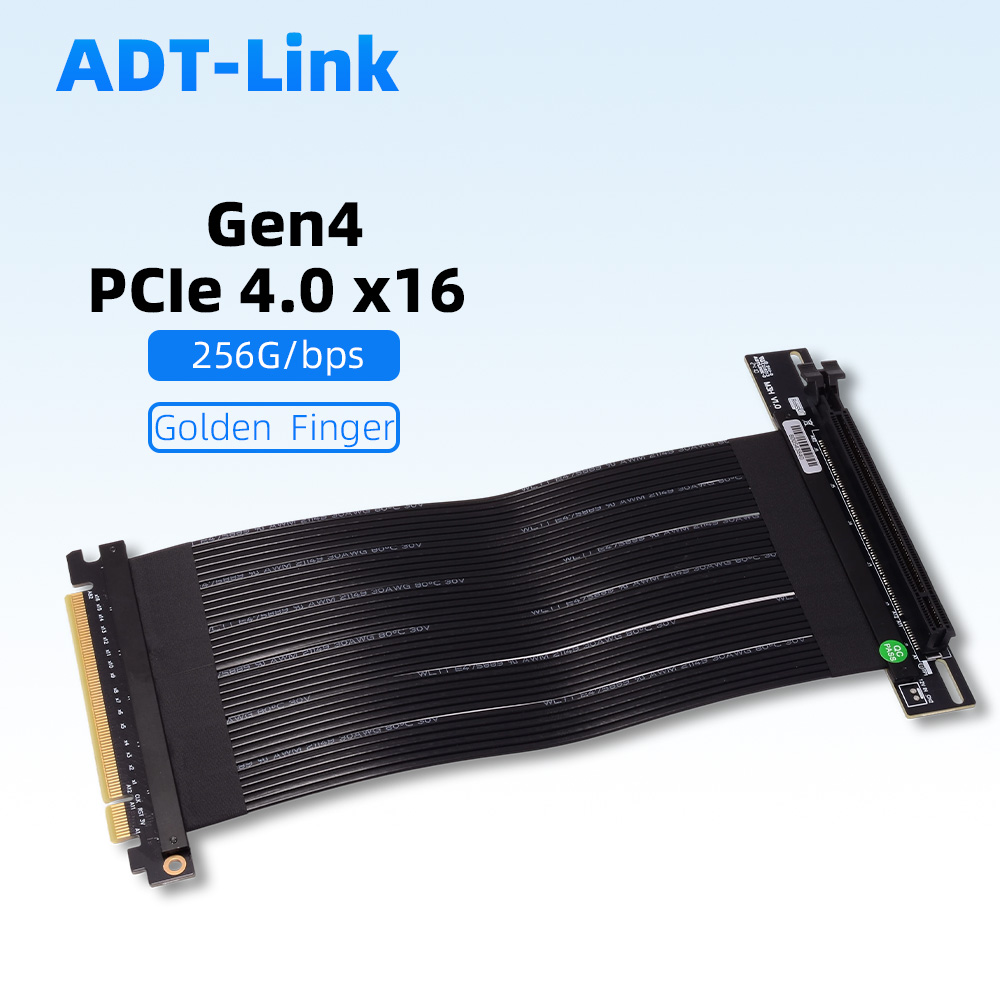 Pcie 4.0 X16 Riser Cable 90 Degree - Riser Zilver PCIe 4.0X16 Naar X16