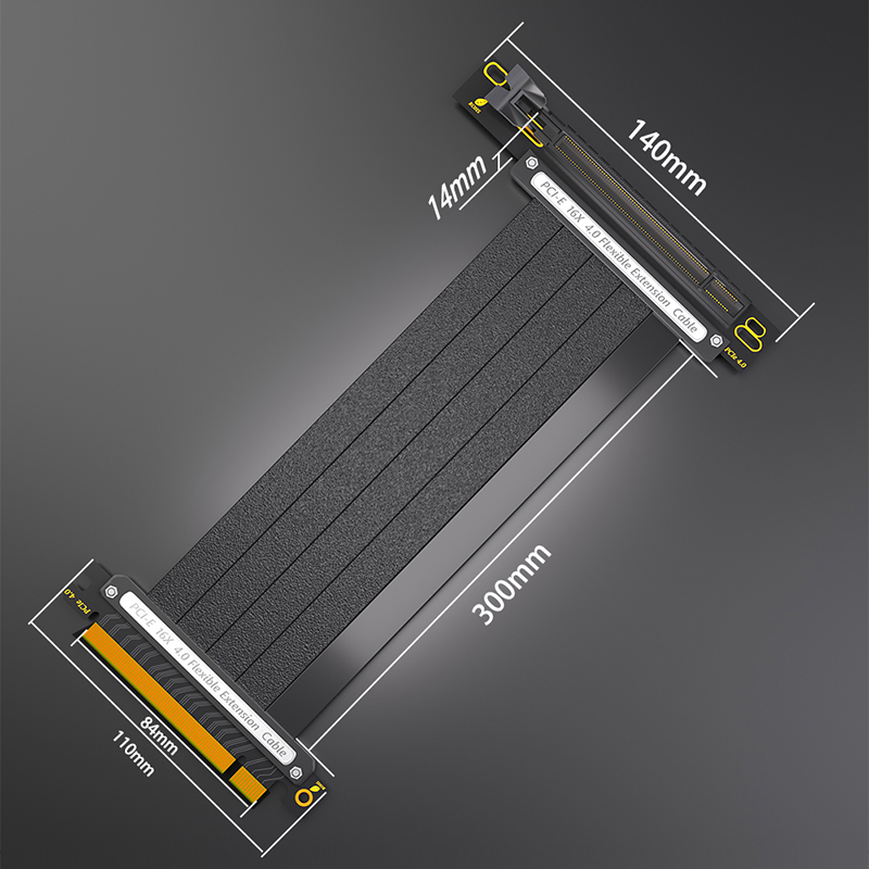 Pcie 4.0 X16 Riser Cable 90 Degree - 90 graden PCI-E X16 4.0 flexibele