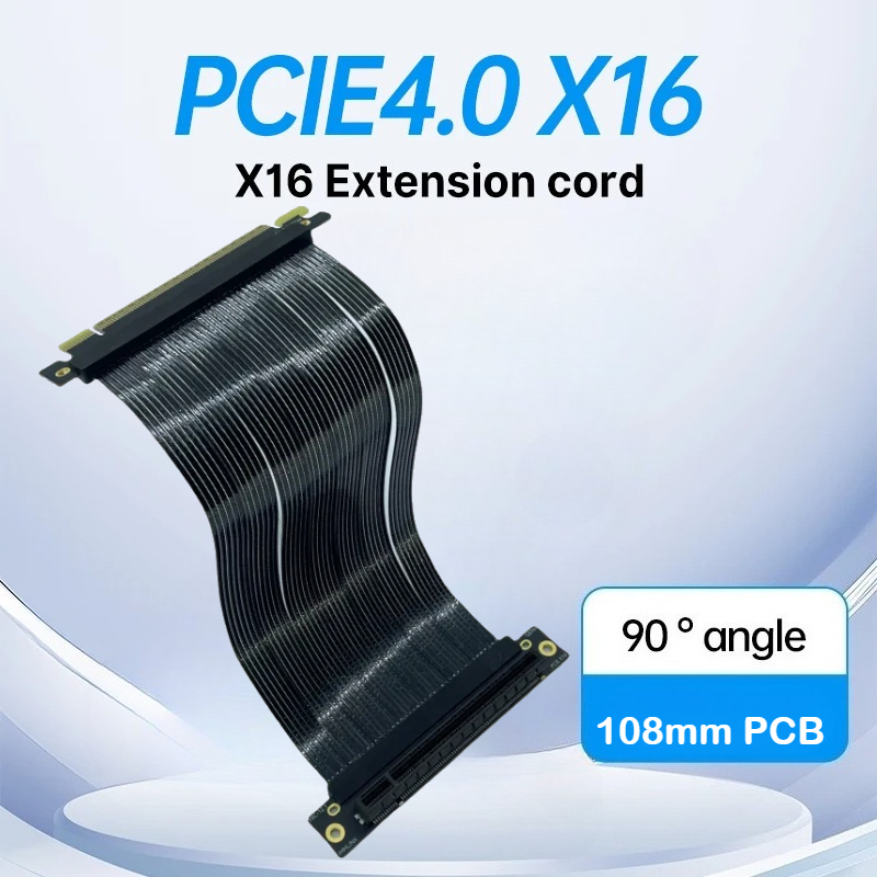 Pcie 4.0 X16 Riser Cable 90 Degree - PCI-E 4.0X16 grafische kaart afgeschermde verlengkabel