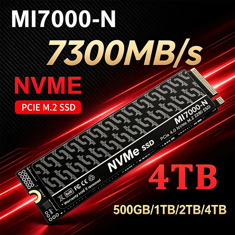 M.2 Nvme 4Tb Pcie 4.0 Ssd - MI7000-N 7300MB/s SSD 1TB 2TB SSD