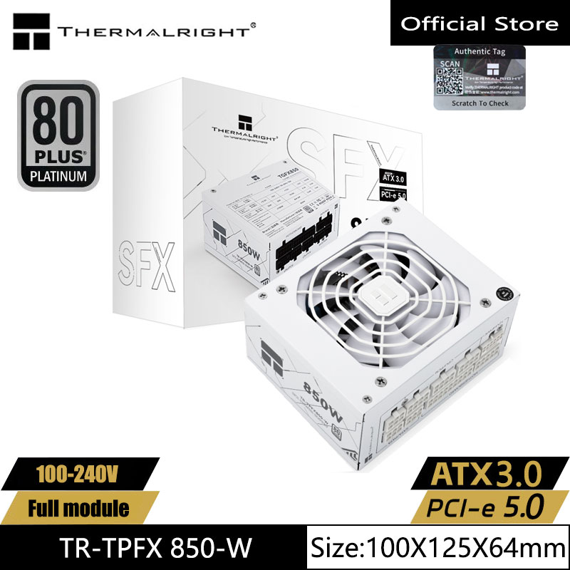 Sfx Power Supply 850W Gold - Thermalright TR-TPFX850-W Wit chassisvoeding, modulo compleet