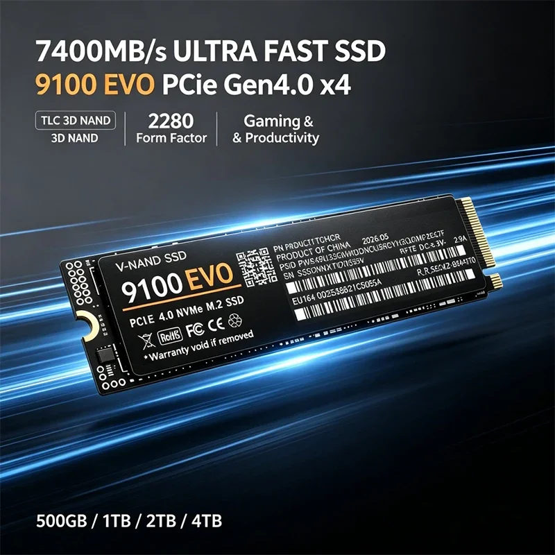 Gaming M.2 NVMe SSD 9100 EVO P - M.2 Nvme 4Tb Pcie 4.0 Ssd recensie en prijs