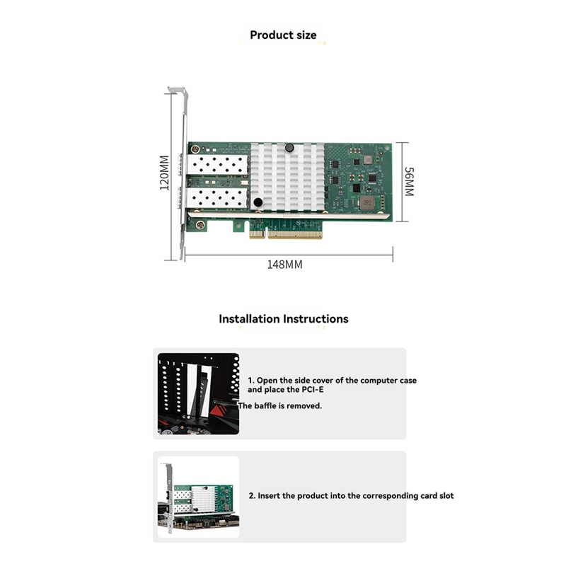 X520-DA1 10Gb SFP+ dubbele poo - 10Gb Sfp+ Pcie Network Card Dual Port recensie en prijs