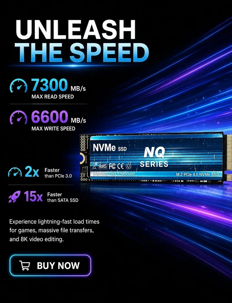 NQ 2TB 4TB SSD M.2 NVMe Intern - M.2 Nvme 4Tb Pcie 4.0 Ssd recensie en prijs