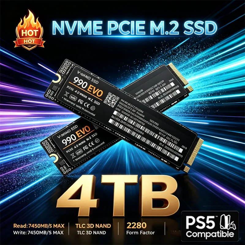 Gaming M.2 NVMe SSD 990 EVO PC - M.2 Nvme 4Tb Pcie 4.0 Ssd recensie en prijs