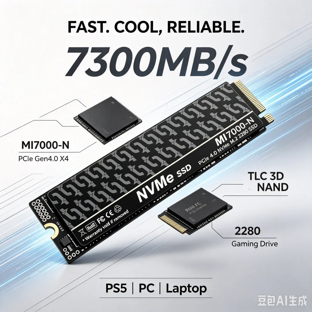 MI7000-N 7300MB/s SSD 1TB 2TB  - M.2 Nvme 4Tb Pcie 4.0 Ssd recensie en prijs