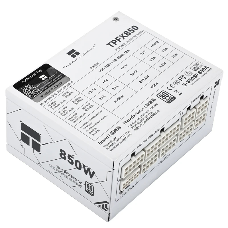 Thermalright TR-TPFX850 Witte  - Sfx Power Supply 850W Gold recensie en prijs