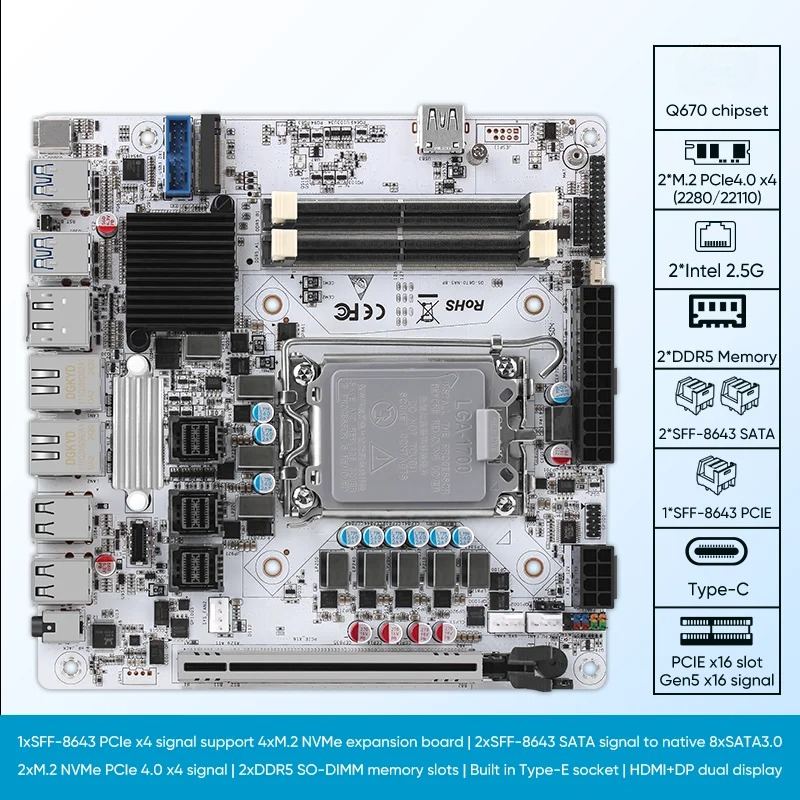 12/13/14e Gen Nas Moederbord Q - Lga 1700 Ddr5 Itx Motherboard recensie en prijs