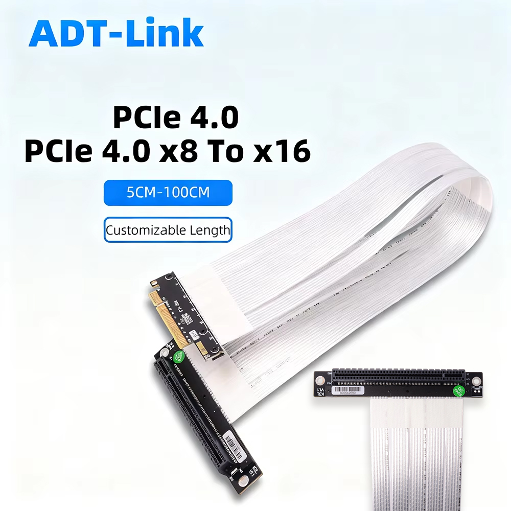 ADT-Link PCIE 4.0 3.0X8 Naar X - Pcie 4.0 X16 Riser Cable 90 Degree recensie en prijs
