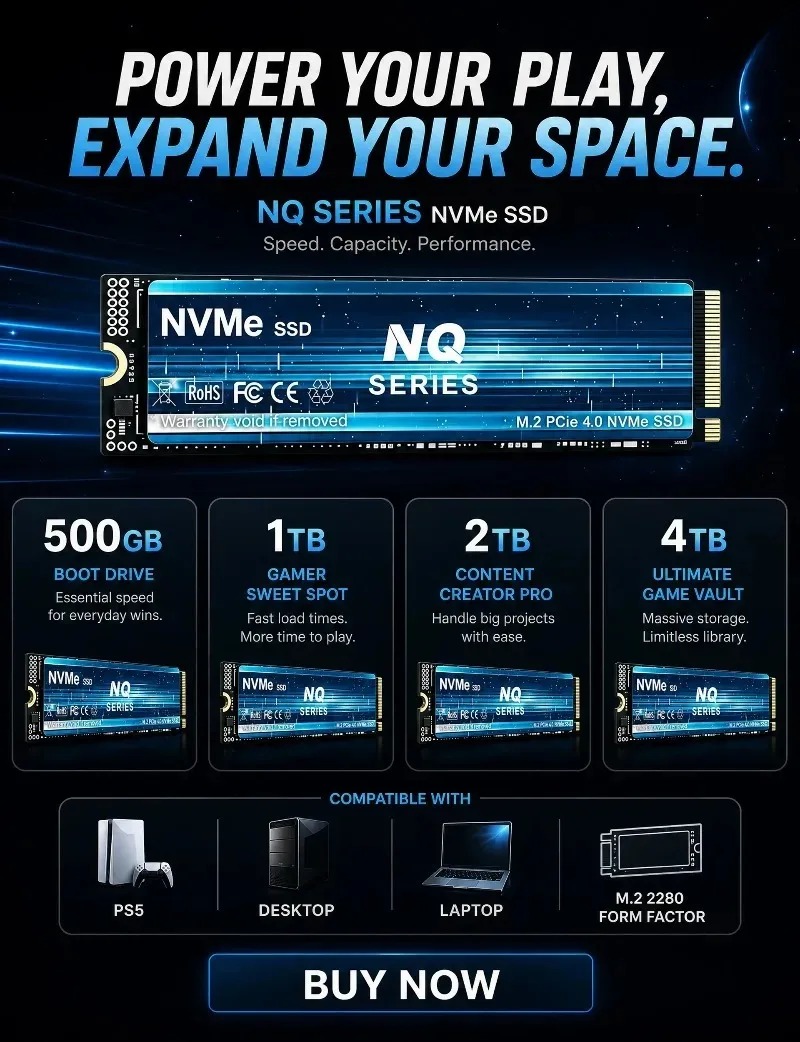 NQ 2TB 4TB PCIe 4.0 NVMe M.2 S - M.2 Nvme 4Tb Pcie 4.0 Ssd recensie en prijs