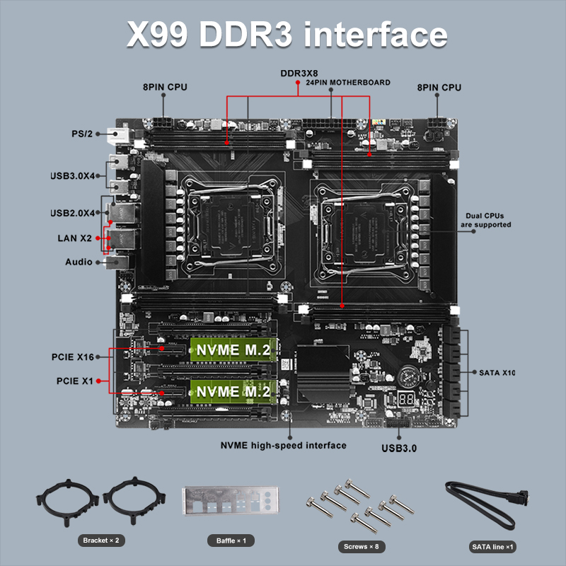 X99 Dual-socket Cpu Moederbord - X99 Dual Cpu Motherboard Combo recensie en prijs